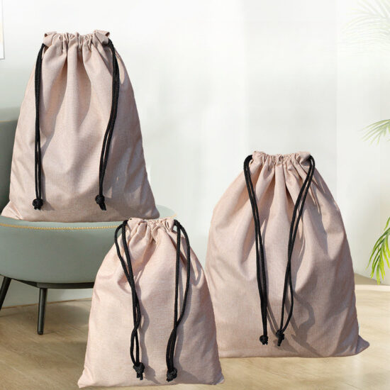 Water-resistant double-drawstring clothing organizer bag for travel and sorting