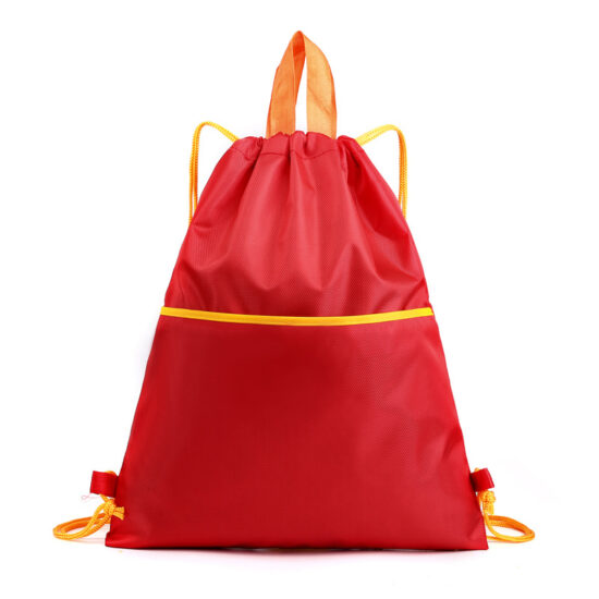 Waterproof nylon cylinder drawstring pouch for travel or storage use