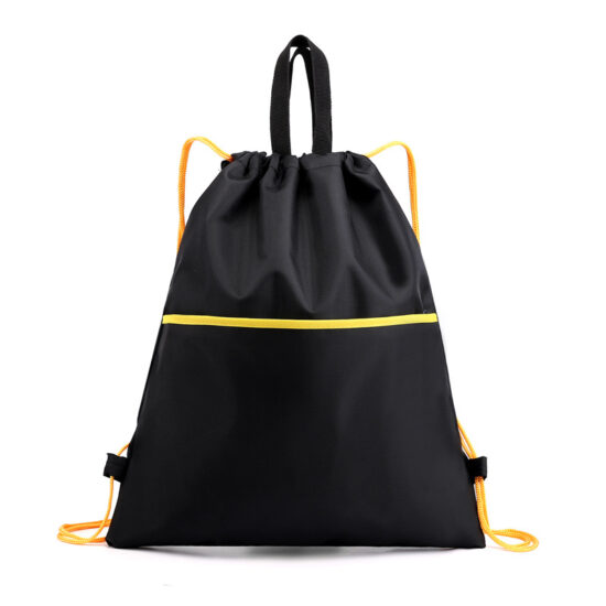Waterproof nylon cylinder drawstring pouch for travel or storage use