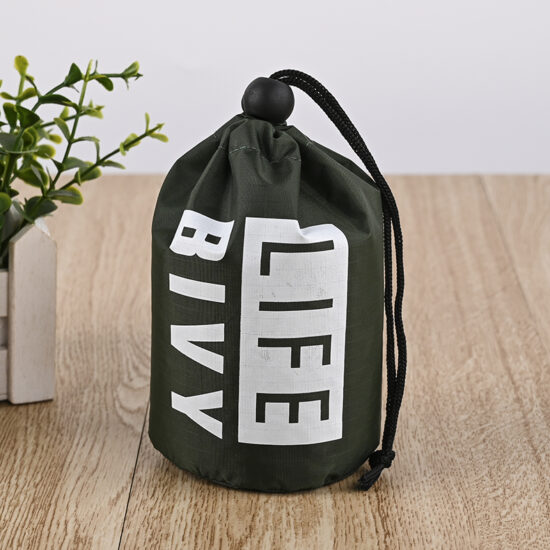 Water-resistant cylindrical nylon drawstring pouch for travel storage