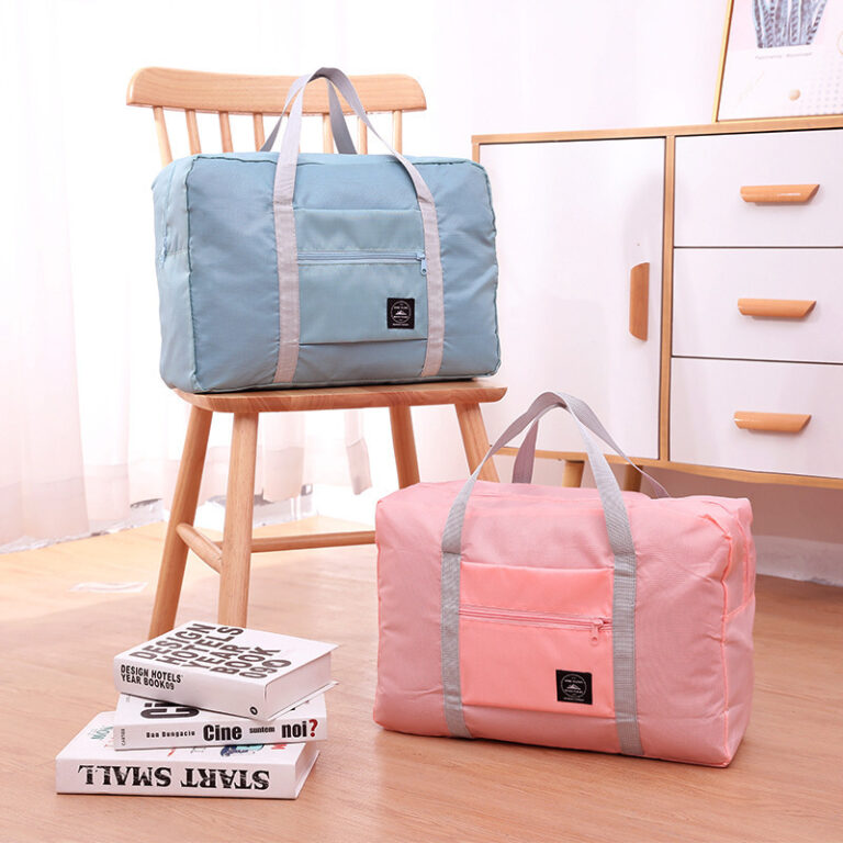 Water-resistant Oxford sports drawstring bag with soccer print for gym and shoes