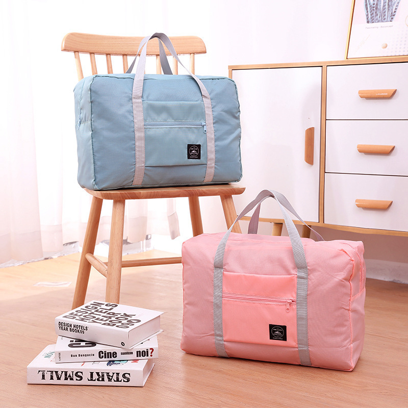 Water-resistant Oxford sports drawstring bag with soccer print for gym and shoes