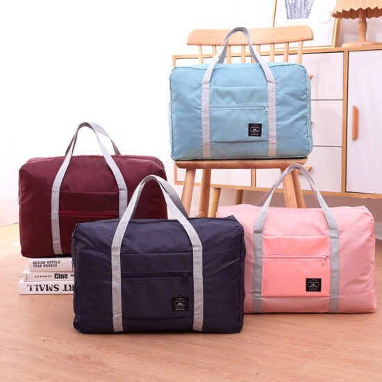Water-resistant Oxford sports drawstring bag with soccer print for gym and shoes