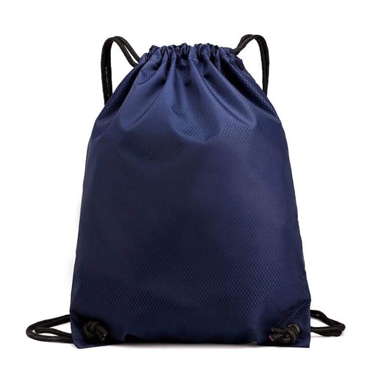 Soccer-themed waterproof drawstring backpack made of Oxford fabric for sports gear