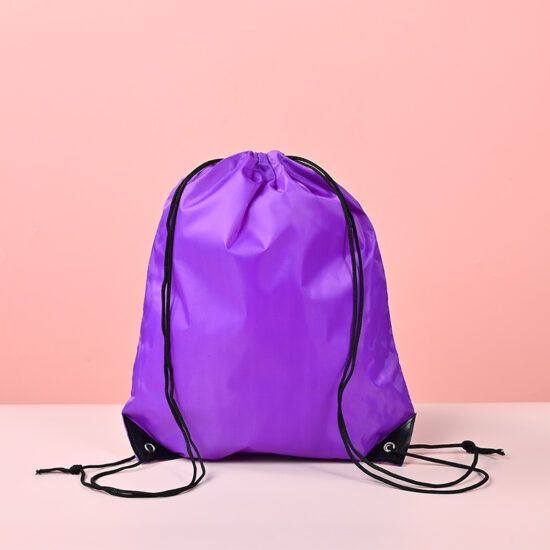  Waterproof Oxford polyester drawstring backpack for outdoor and sports use