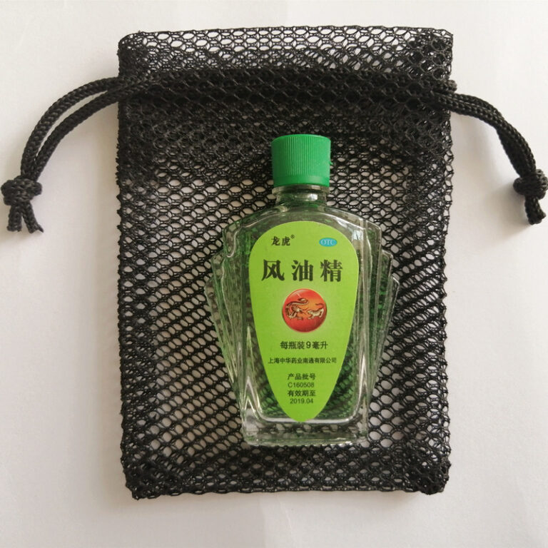 : Black hexagon nylon mesh drawstring shoe storage bag