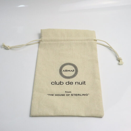 100% Cotton Drawstring Bag with Custom Printing Option