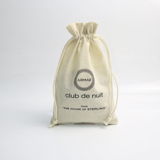 100% Cotton Drawstring Bag with Custom Printing Option