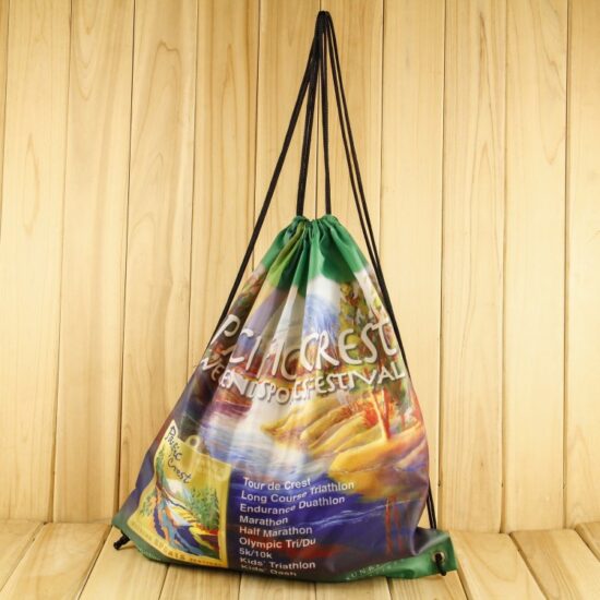 Heat Transfer Printed Polyester Drawstring Bag