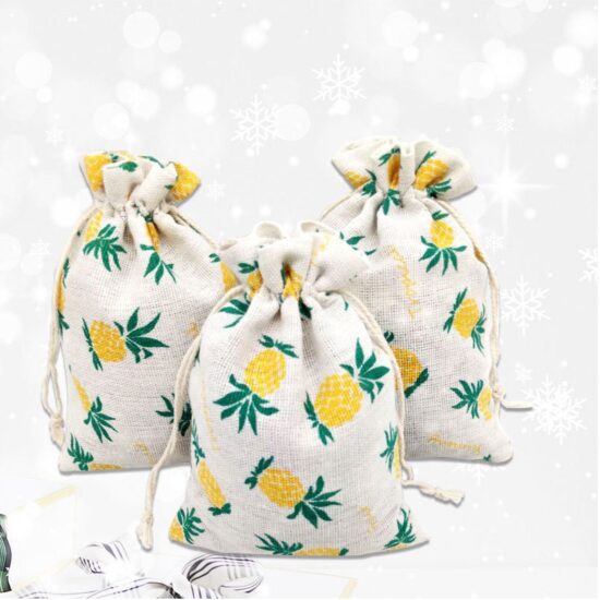 Printed Cotton Linen Drawstring Bags for Mosquito Repellent Sachets