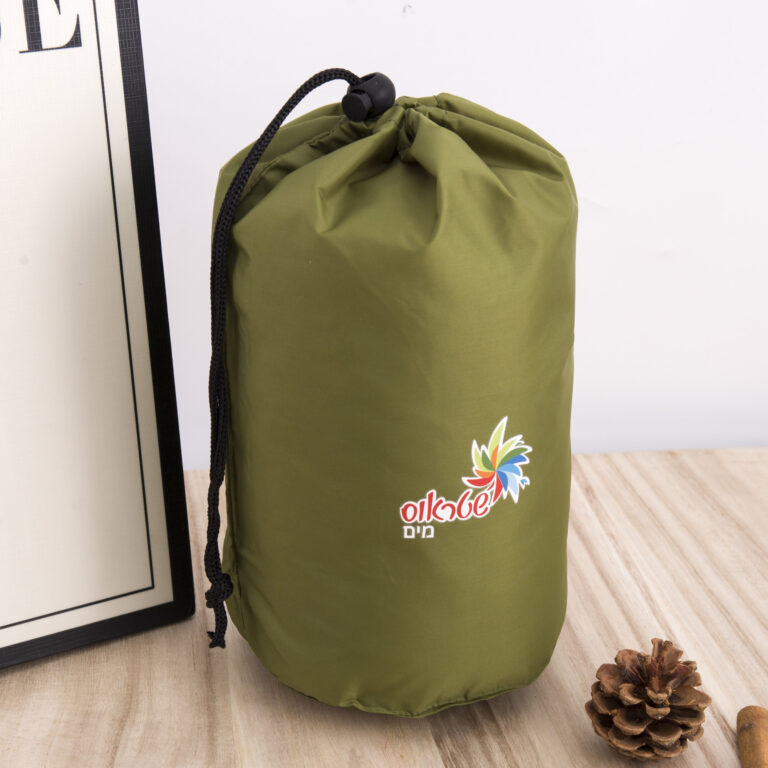 Waterproof Grid Polyester Drawstring Bag for Outdoor Use