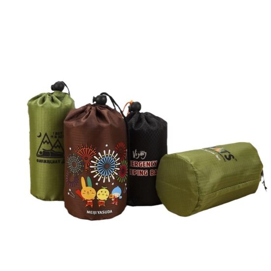 Waterproof Grid Polyester Drawstring Bag for Outdoor Use